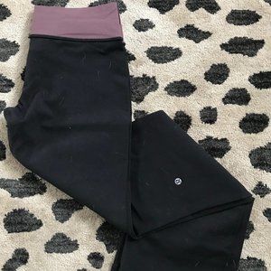 lululemon athletica Black and Purple Leggings